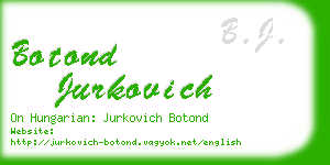 botond jurkovich business card